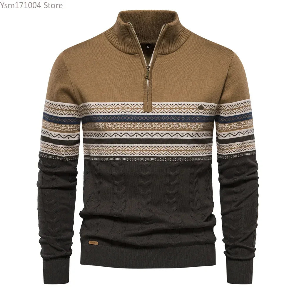 Cameron – Striped Turtleneck Sweater for Men