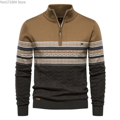 Cameron – Striped Turtleneck Sweater for Men