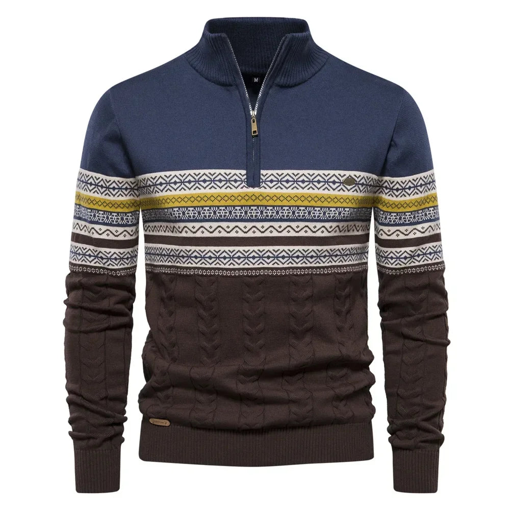 Charlie – Striped Turtleneck Sweater for Men