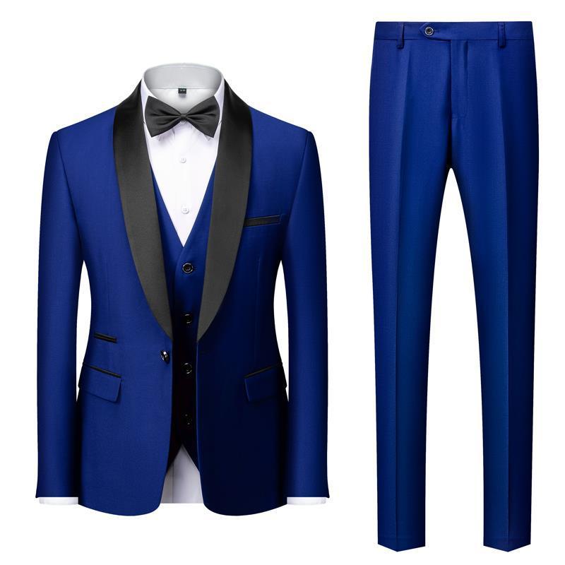 Rhys – Three-Piece Men's Suit with Unique Collar