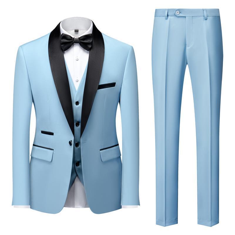 Rhys – Three-Piece Men's Suit with Unique Collar