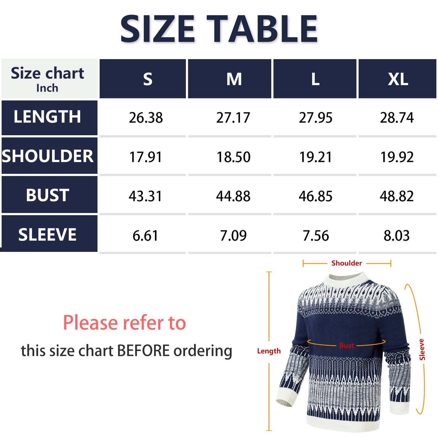 Allan – Unisex Sweater with Fair Isle Pattern and Long Sleeves