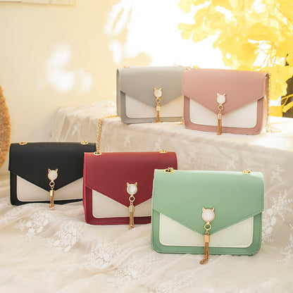 Francesca – Small Crossbody Bag with Cute Cat Tassel and Chain