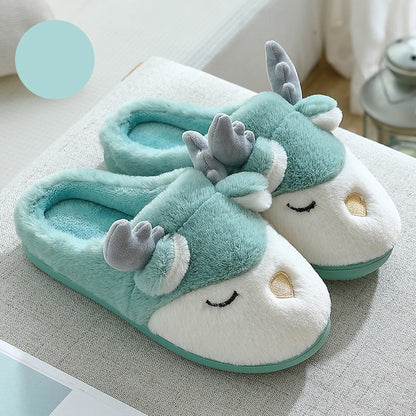 Harriet – Winter Moose Plush Slippers