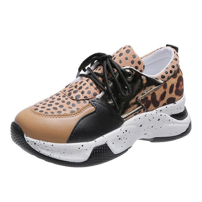 Kelly – Women's Leopard Print Sneakers with Laces