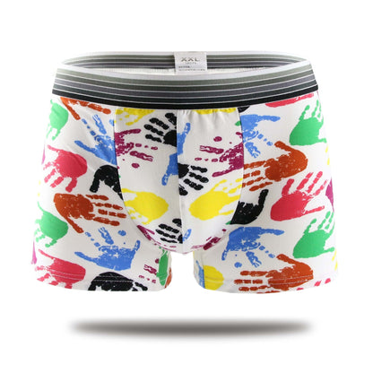 Gabriel – Men's Trendy Design Boxer Shorts in Milk Silk