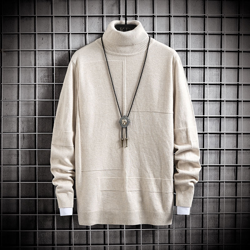 Andrew – High Collar Knit Sweater