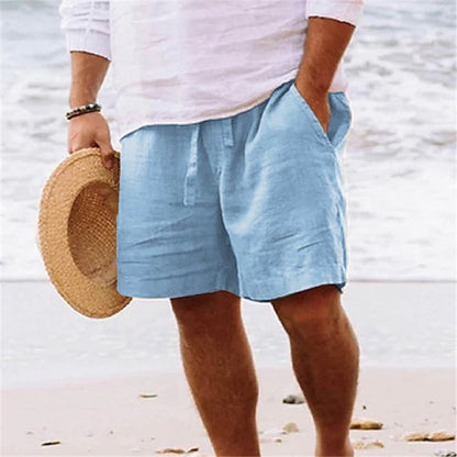 Dan – Men's Breathable Solid Color Shorts