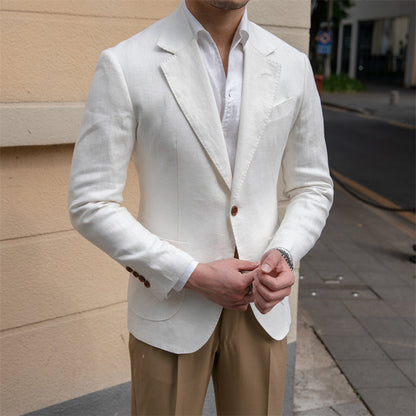 Frederick – Men's Suit in Pure Linen with Exceptional Craftsmanship