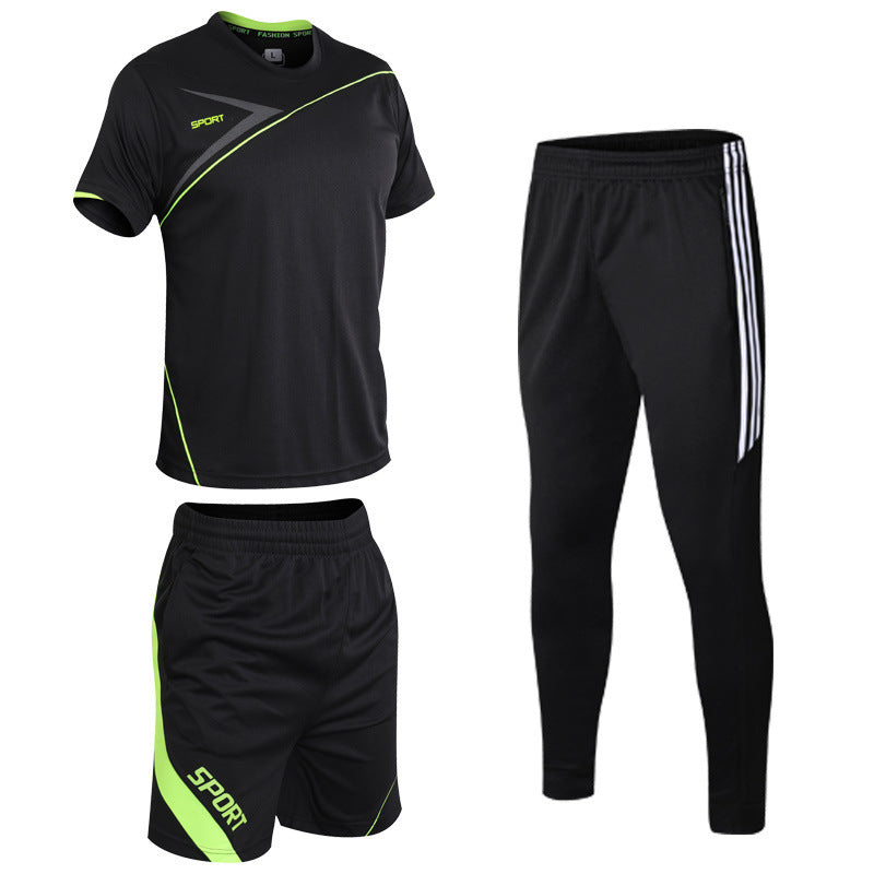 Glen – Sporty Short-Sleeve T-Shirt Three-Piece Set