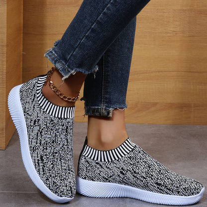 Malcolm – Striped Knit Sock Sneakers for Men