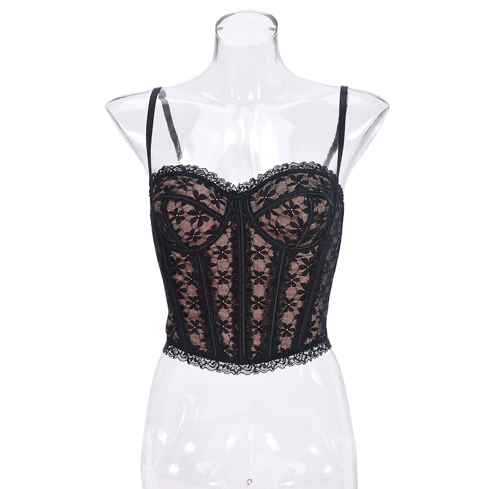 Victoria – Sexy Strapless Top with Open Back and Sheer Camisole