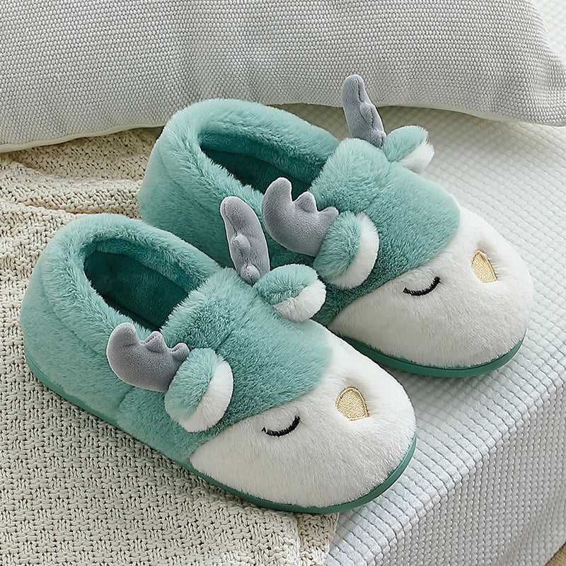 Harriet – Winter Moose Plush Slippers