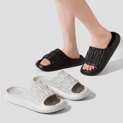 Mandy – Non-Slip Summer House Slippers with Leaf Texture