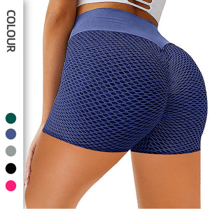 Tanya – Honeycomb Yoga Pants with Solid Color Design