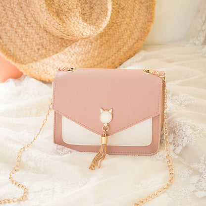 Francesca – Small Crossbody Bag with Cute Cat Tassel and Chain