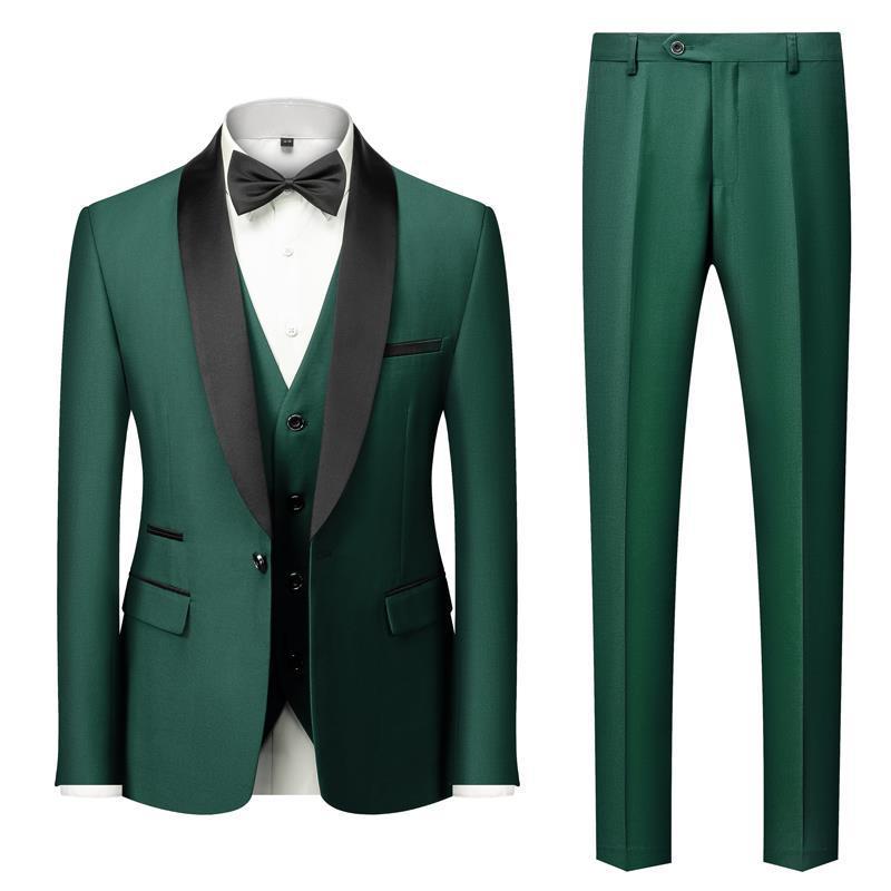 Rhys – Three-Piece Men's Suit with Unique Collar