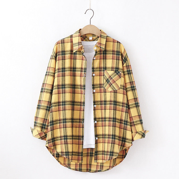 Samantha – Plaid Women's Blouse with Relaxed Fit