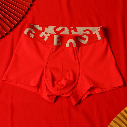 Gilbert – Men's Underwear in Festive Red Cotton