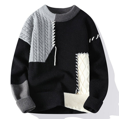 Oliver – Color Block Long Sleeve Sweater for Men