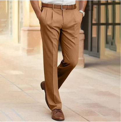 Sean – Stylish Men's Suit Pants with Mid Waist and Straight Cut