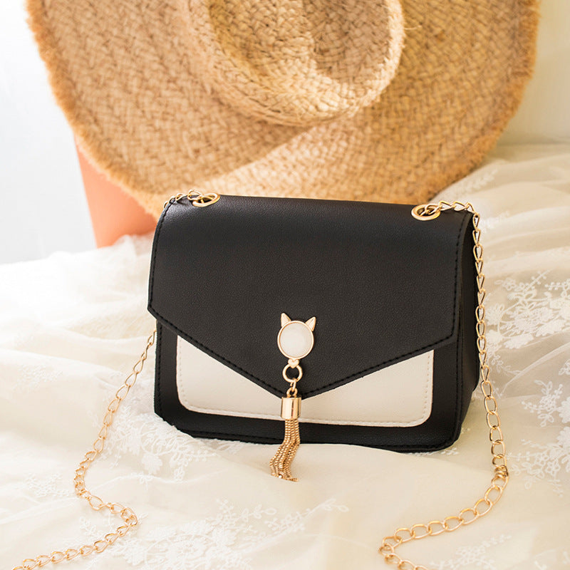 Francesca – Small Crossbody Bag with Cute Cat Tassel and Chain