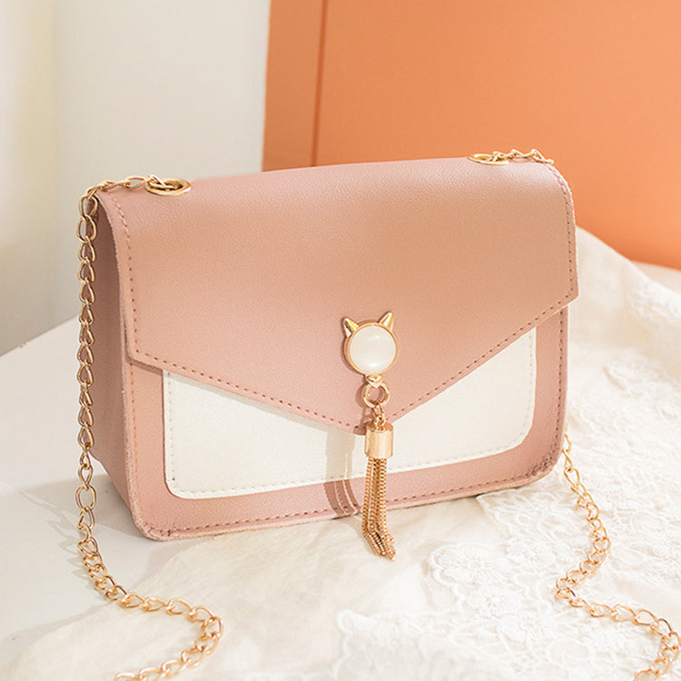 Francesca – Small Crossbody Bag with Cute Cat Tassel and Chain