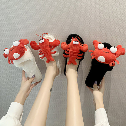 Alice – Fashionable Cotton Slippers with Crab Design