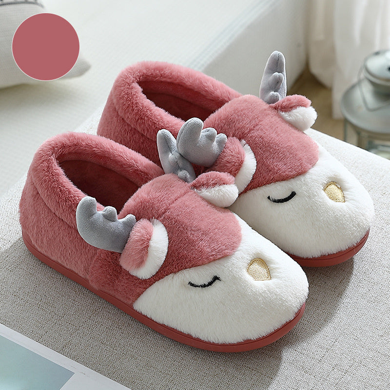 Harriet – Winter Moose Plush Slippers