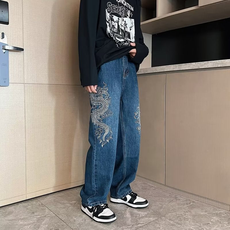 Kenneth – Loose Embroidered Jeans