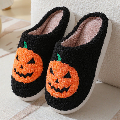 Rachael – Cozy Winter Slippers with Pumpkin Design