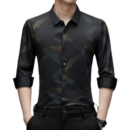 Robert – Long Sleeve Trendy Men's Shirt, No Iron