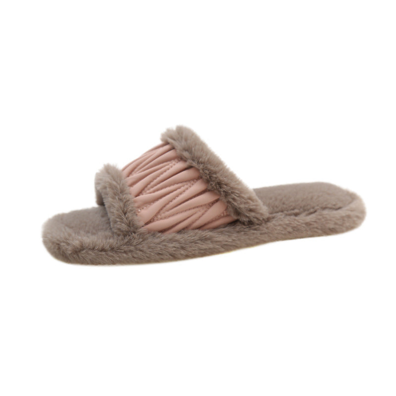 Caroline – Open Women's Slippers in Plush Cotton