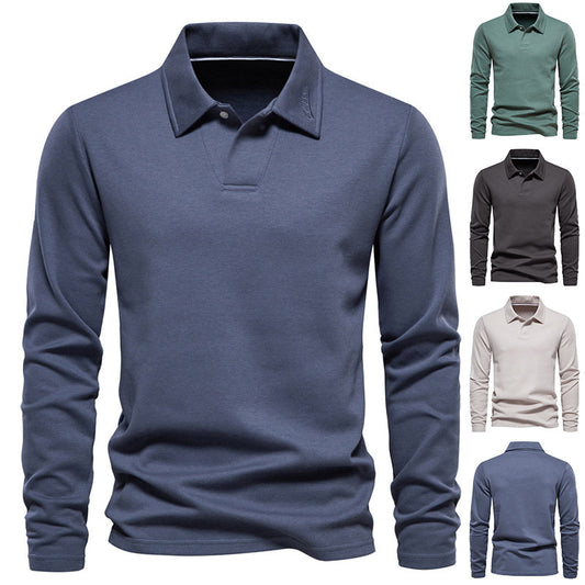 Bobby – Long Sleeve Polo Shirt in Solid Design