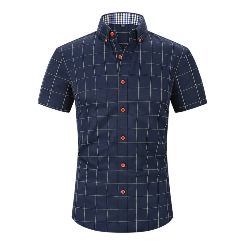 Steve – Plaid Short-Sleeve Shirt with Anti-Wrinkle Features