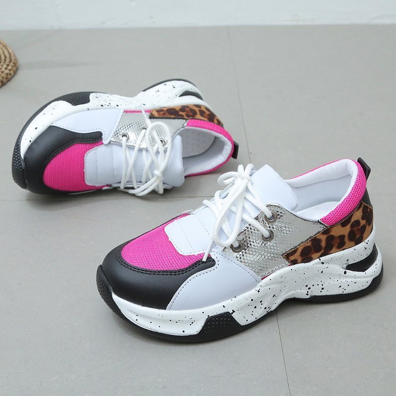 Kelly – Women's Leopard Print Sneakers with Laces