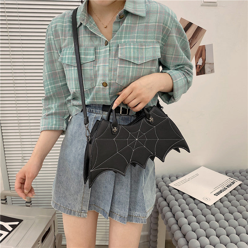 Robyn – Shoulder Bag with Spider Web Design for Halloween