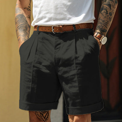 Jude – Men's Pleated Straight-Leg Shorts