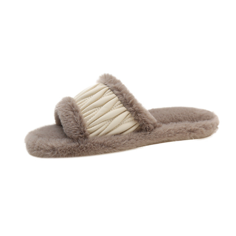 Caroline – Open Women's Slippers in Plush Cotton