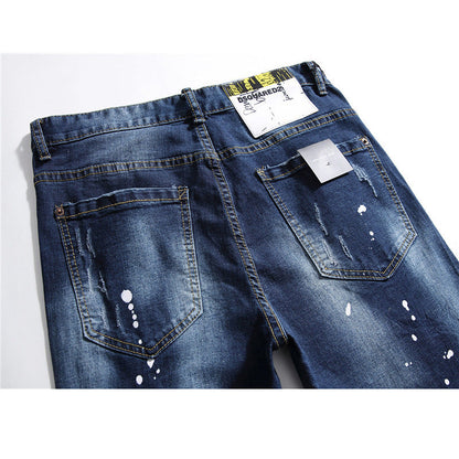 Eric – Slim Fit Jeans with Zipper and Holes