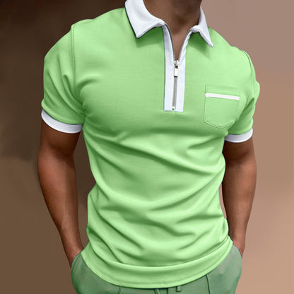 Simon – Fashionable Men's Polo Shirt with Lapel Collar and Slim Fit