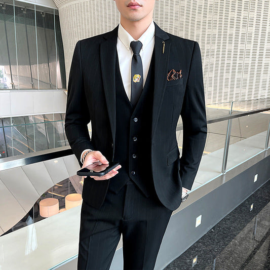 Craig – Striped Three-Piece Men's Suit