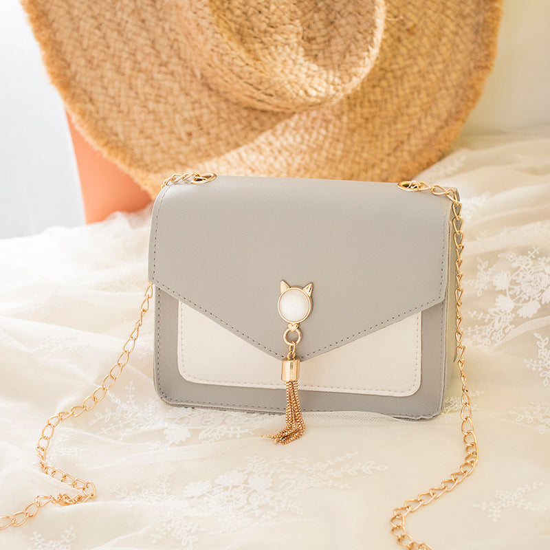 Francesca – Small Crossbody Bag with Cute Cat Tassel and Chain