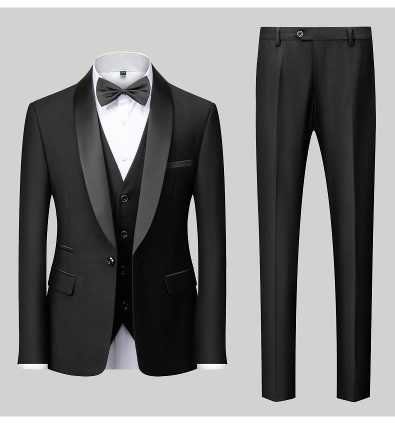 Rhys – Three-Piece Men's Suit with Unique Collar