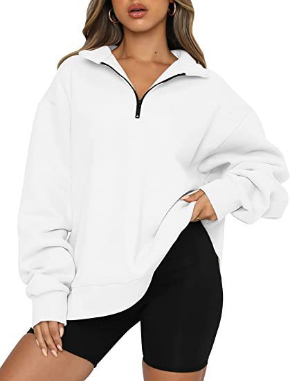 Phoebe – Casual Zip Sweatshirt with Turndown Collar