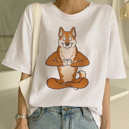 Danielle – Trendy Shiba Inu Crew Neck T-Shirt