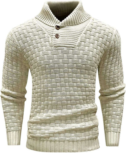 Francis – Slim Fit Men's Turtleneck Sweater with Button Design