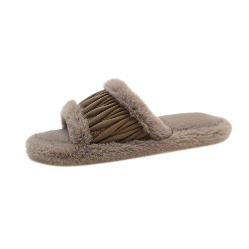 Caroline – Open Women's Slippers in Plush Cotton