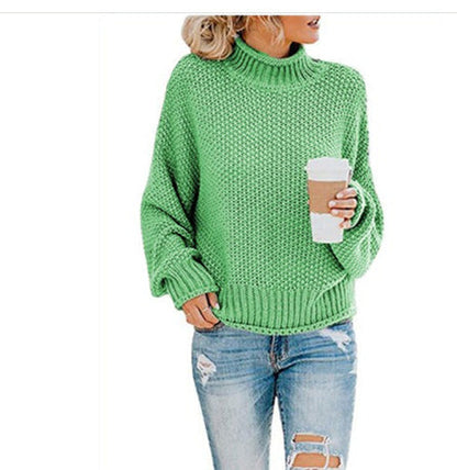 Denise – Women's Sweater with Thick Wool Turtleneck