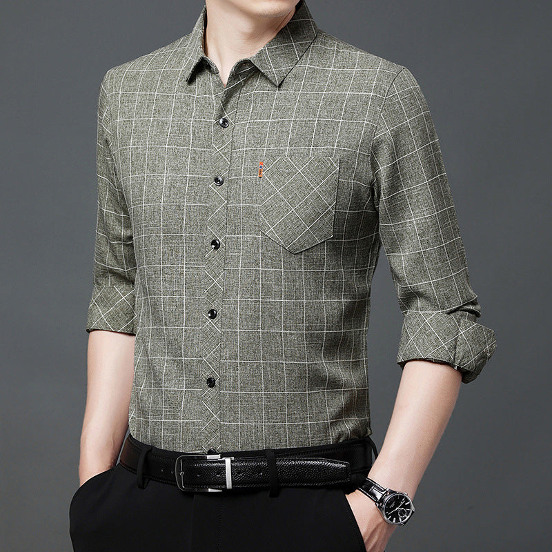 Spencer – Long-Sleeve Plaid Shirt for Men